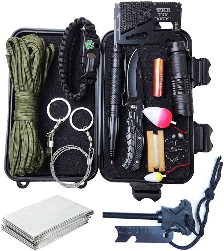 Kit de Sobrevivência Estojo Pesca Acampamento Fogo 1