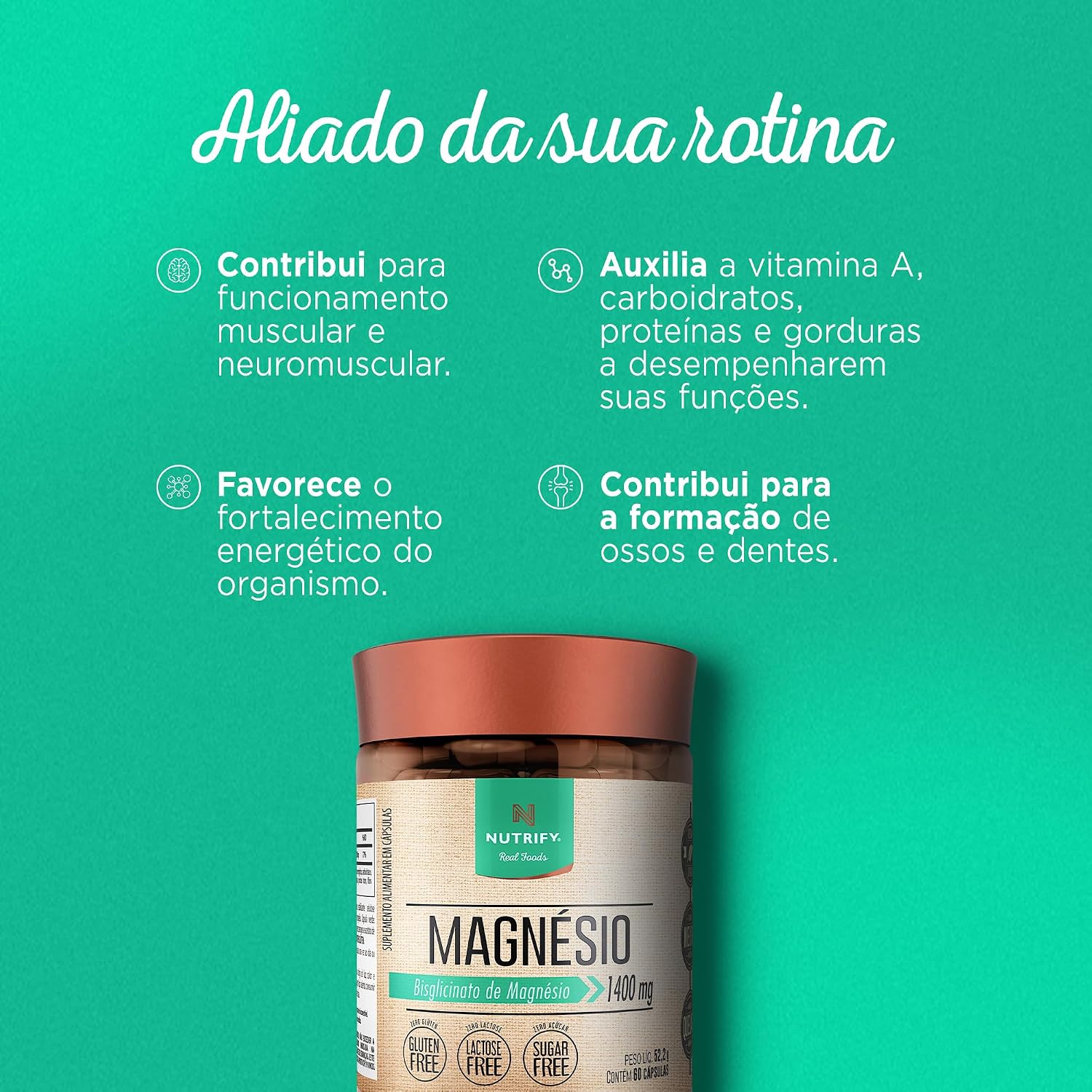 Magnésio Bisglicinato Nutrify 4