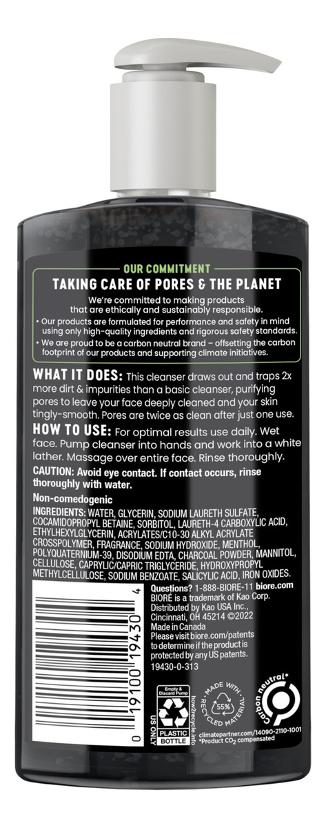 Sabonete Facial Bioré Charcoal Deep Pore Cleansing 2