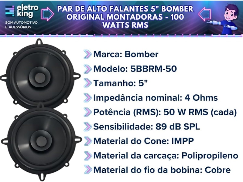5″ BBR Montadora 100 W RMS 4 Ohms 2