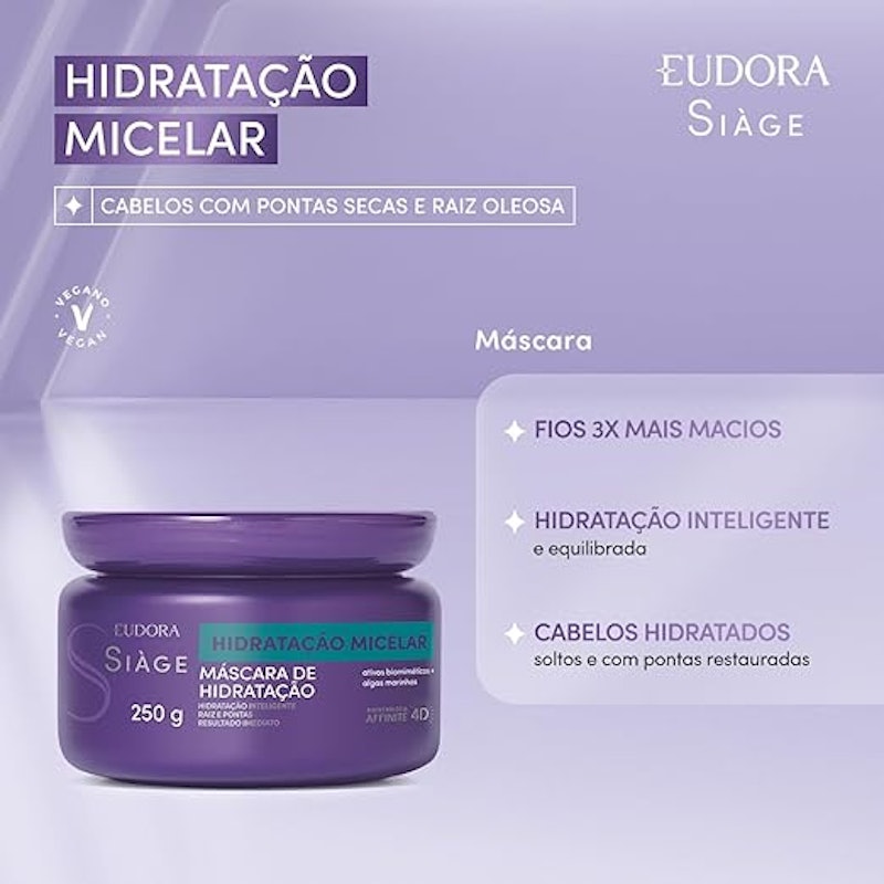 Máscara Capilar Siàge Hidratação Micelar 4