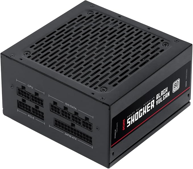 Fonte PCYES Gamer Shocker 600 W Full Modular 80Plus Black Vulcan 2