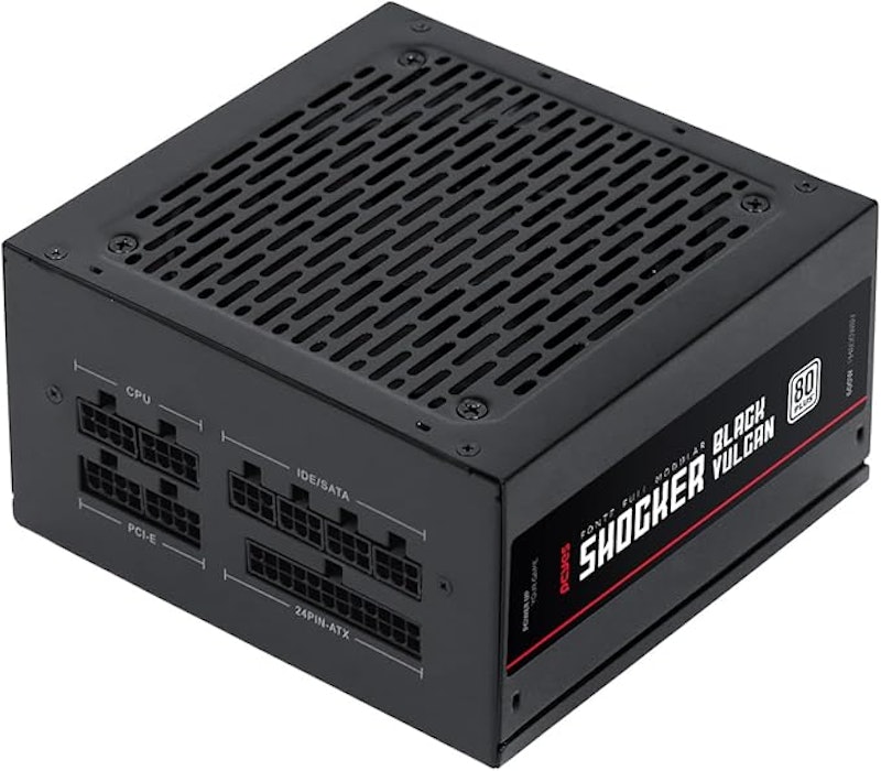 Fonte PCYES Gamer Shocker 600 W Full Modular 80Plus Black Vulcan 2