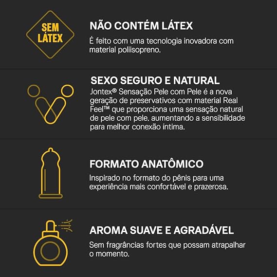 Preservativo Jontex Sensação Pele com Pele  3