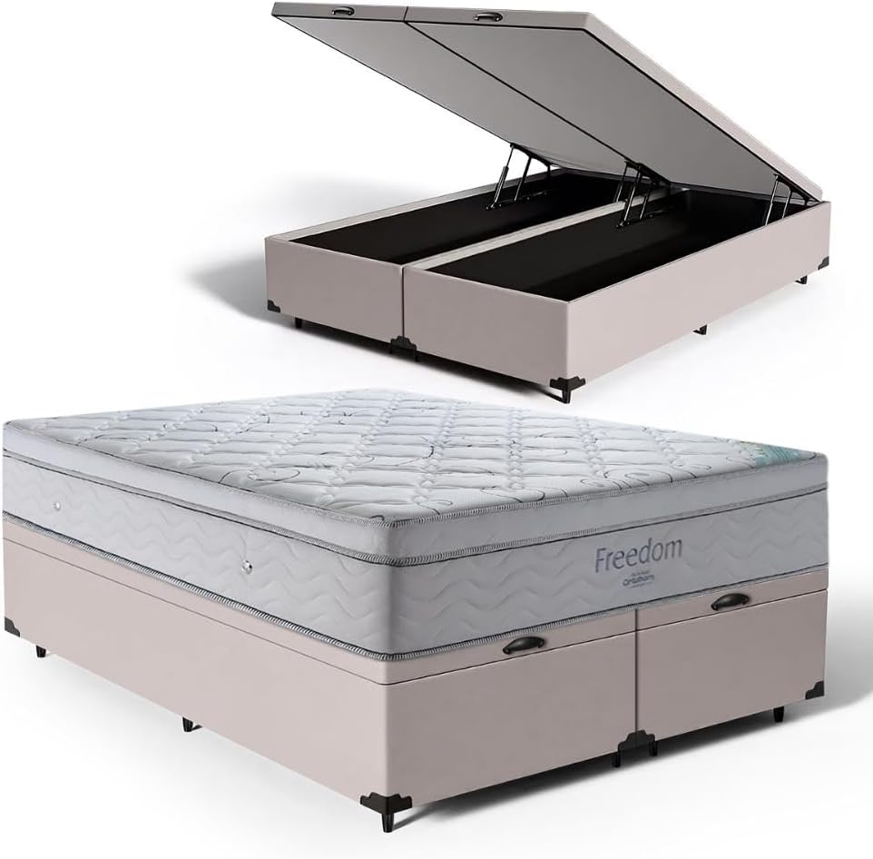 Cama Box Baú com Colchão de Molas Ensacadas D33 Ortobom Pillow In Freedom 1
