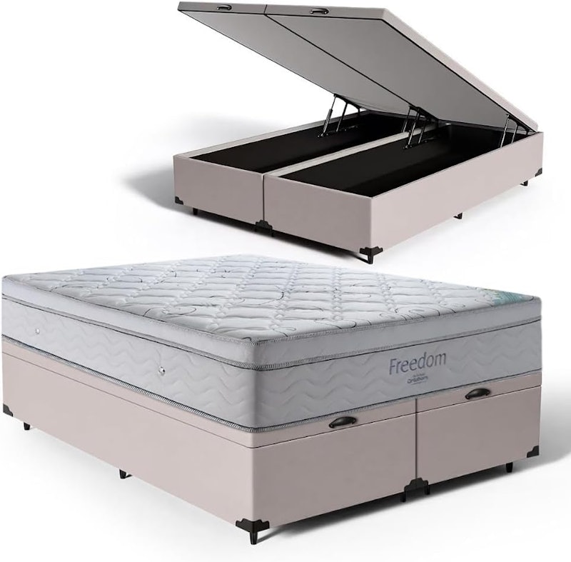 Cama Box Baú com Colchão de Molas Ensacadas D33 Ortobom Pillow In Freedom 1