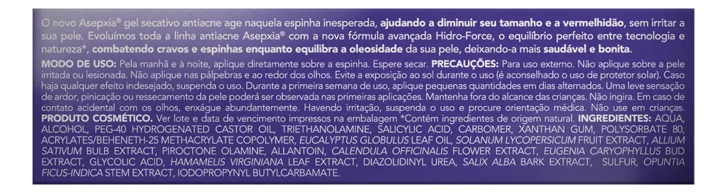 Gel Secativo Asepxia 5
