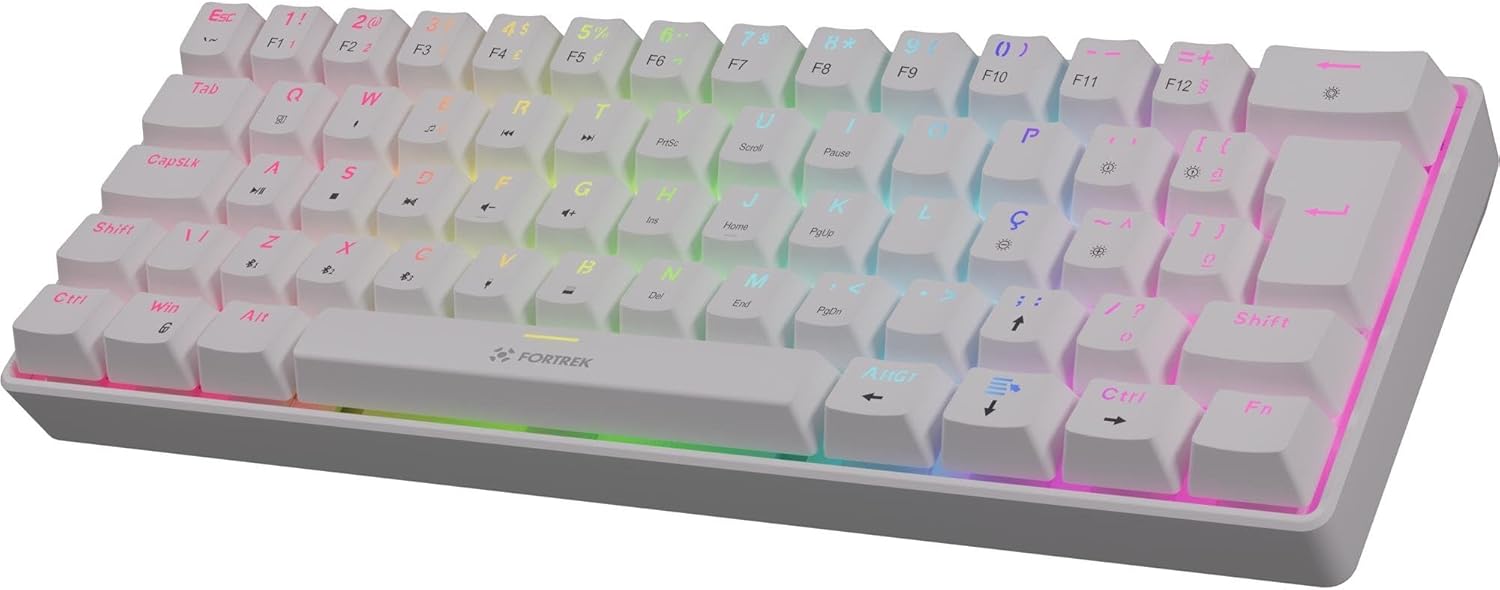 Teclado Mecânico Fortrek Gravity Air Compact Wireless Branco 1