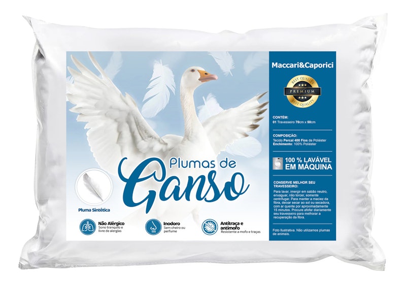Travesseiros Toque de Pluma Premium Percal 400 Fios 1