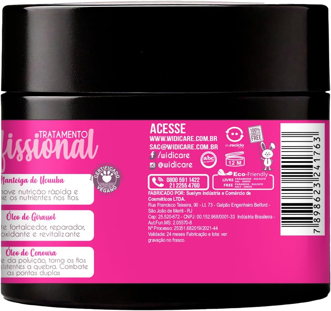 Máscara de Tratamento Nutrição Super Poderosas Widi Care 2
