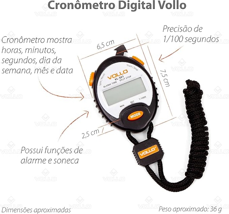Cronômetro Digital Profissional Vollo 4