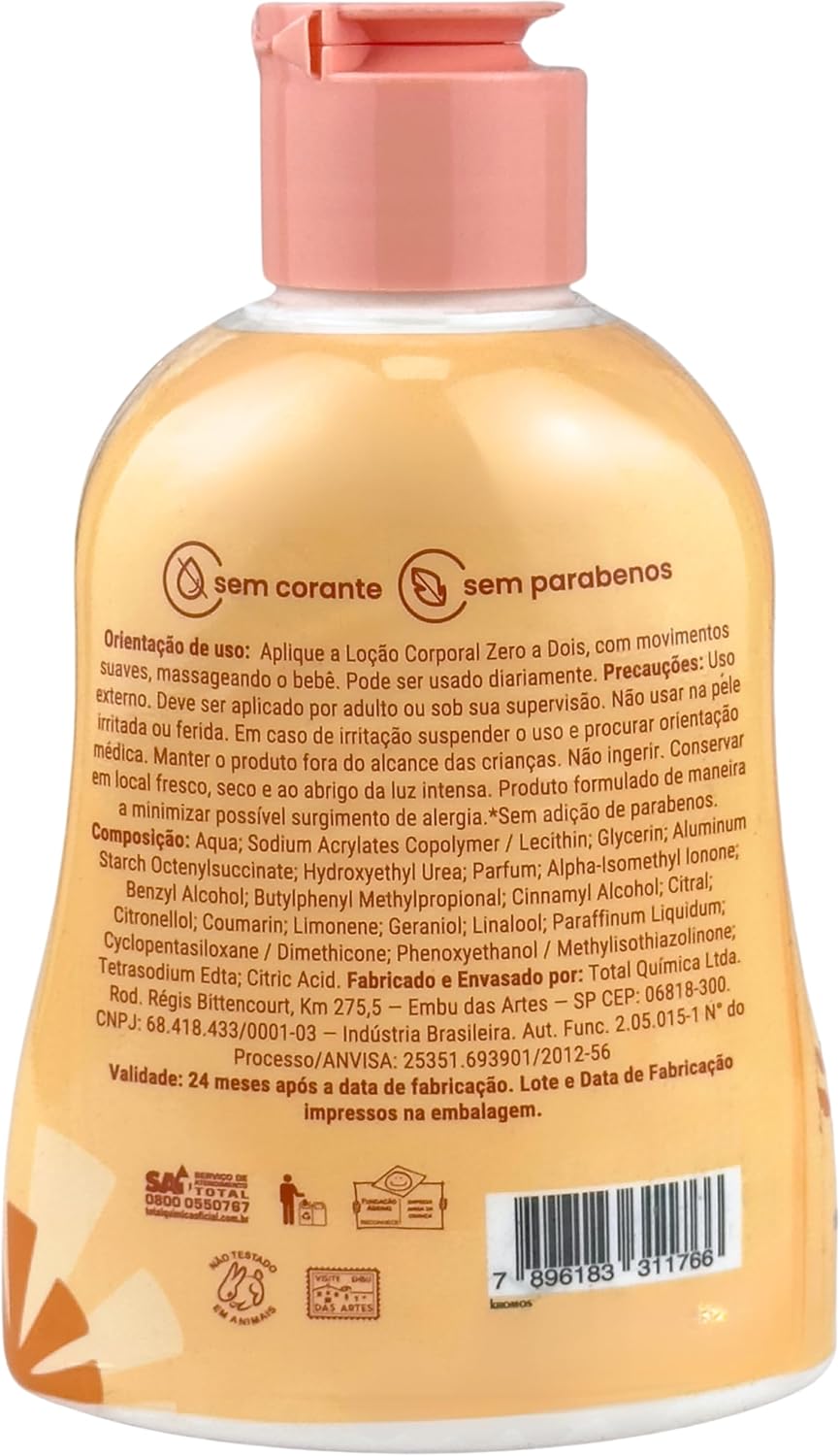 Loção Hidratante para Bebê Zero a Dois 5