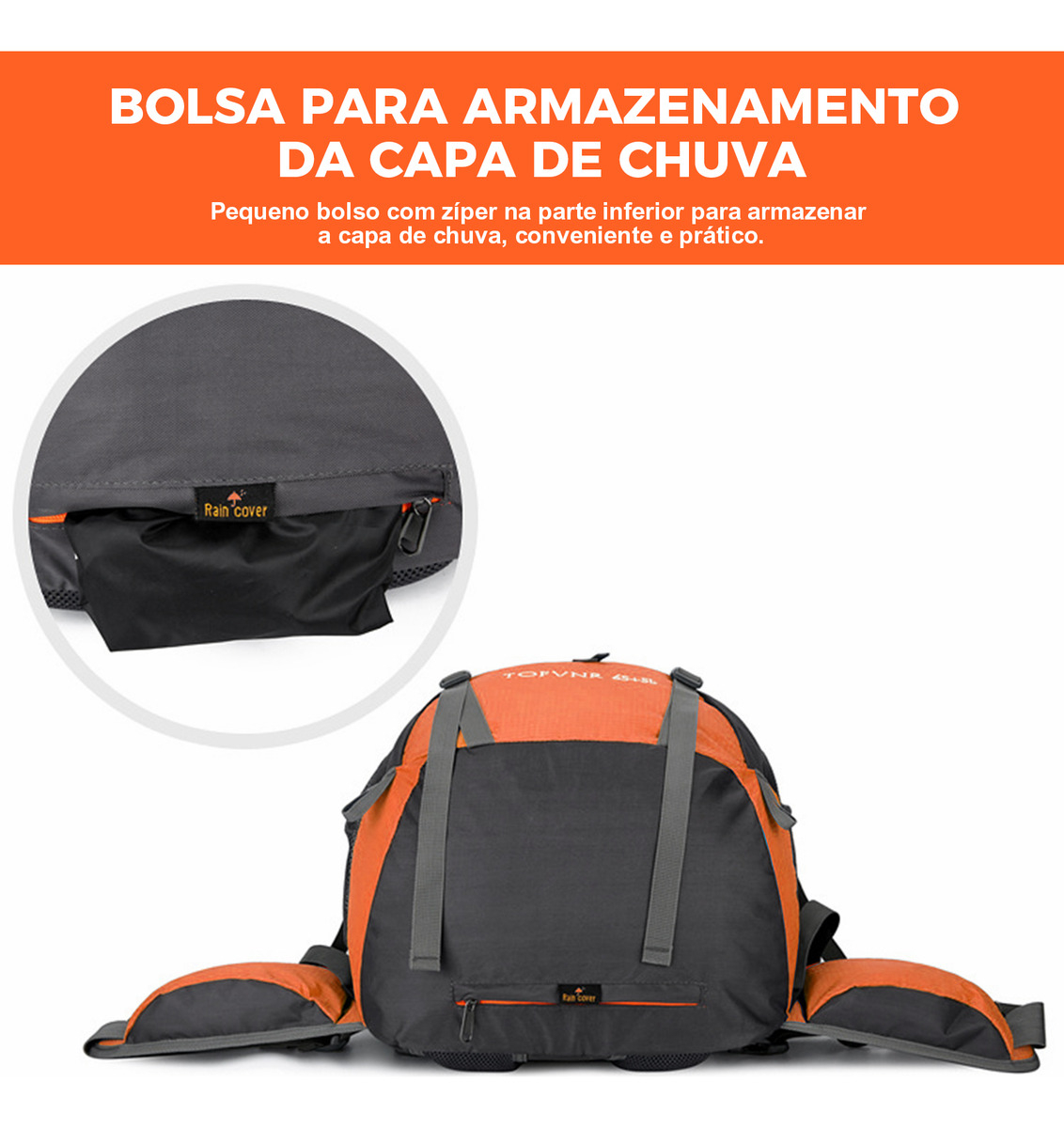Mochila Impermeável Trilha Camping Viagem Reforçada 65 + 5 L Joyfox 4