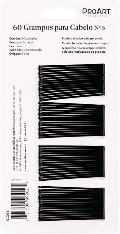 Grampo de Cabelo Preto N5 60 un 2