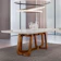 MOBILIARE Mesa em Madeira Maciça 180 x 90 cm Tampo Vidro Genova 1