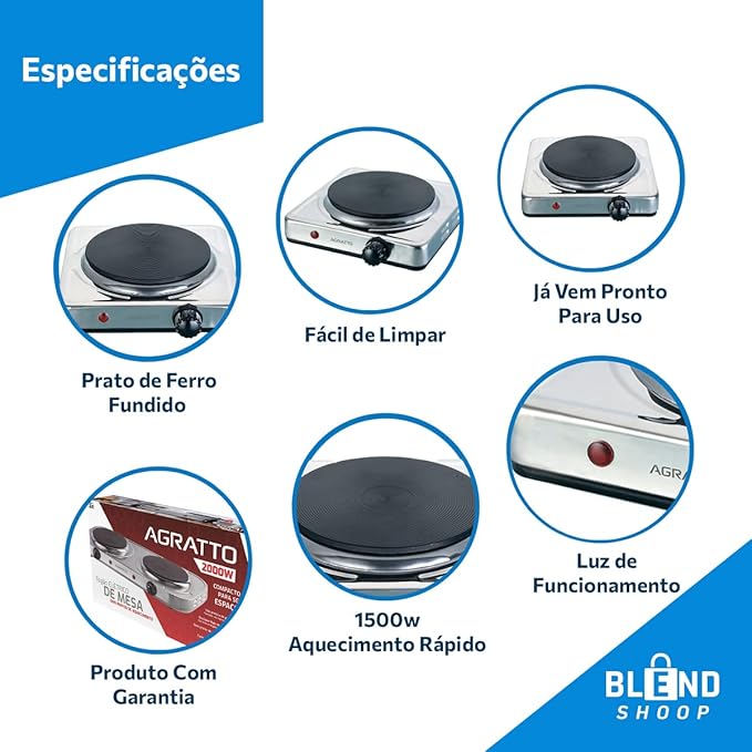 Fogão Elétrico de Mesa 1 Prato FMA-01 2