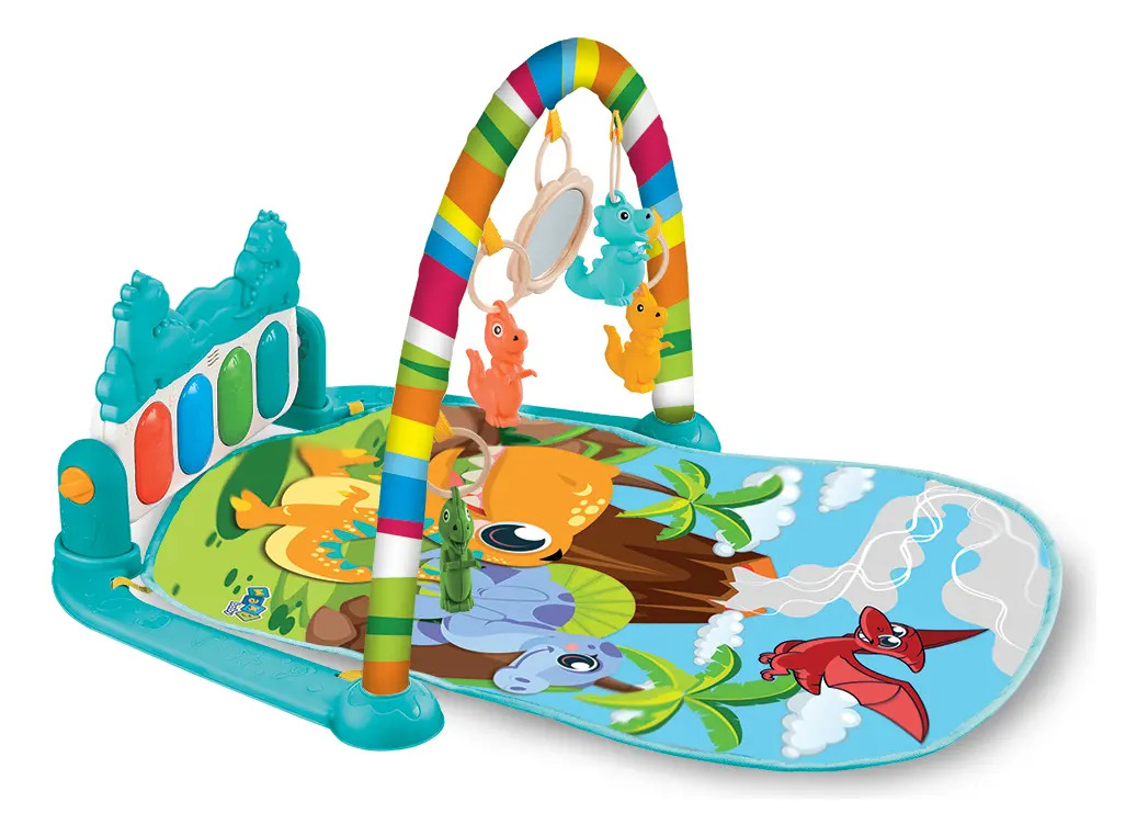 Tapete de Atividades para Bebê Piano Funny Dino 2
