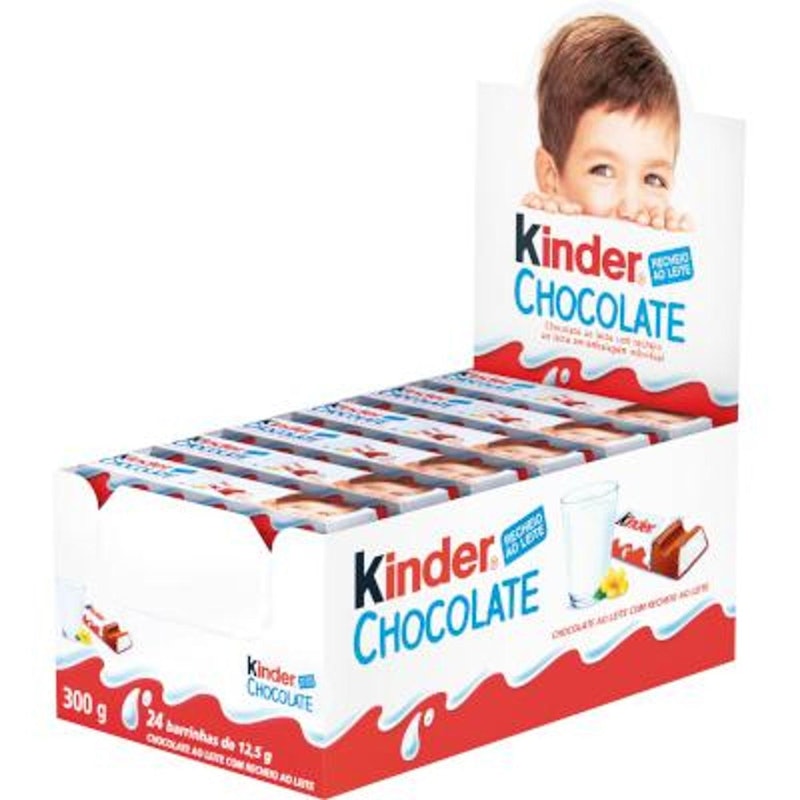 Chocolate Kinder Ao Leite 12,5g (24 unidades) 3