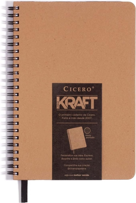 Caderno Wire-o Kraft 14x21 - Kraft Pontado 1