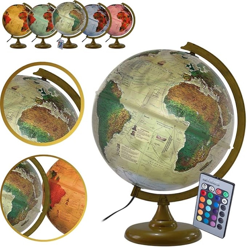 Globo Terrestre Histórico Iluminado 1