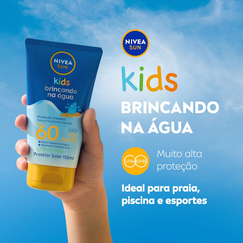 Protetor Solar Brincando na Água FPS 60 Nivea Sun 2