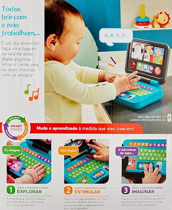 Laptop de Aprendizagem Aprender e Brincar Brinquedo para Bebês 4