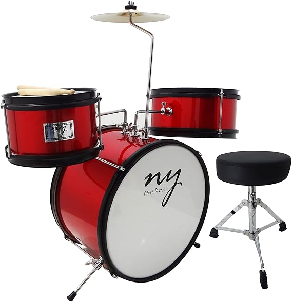 Bateria Infantil Acústica 2T com Banco e Pedal  1