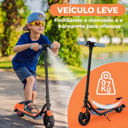 Patinete Elétrico Infantil Portátil Bluetooth 4