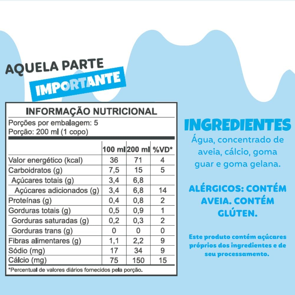 Bebida Vegetal de Aveia Sem Açúcar 2