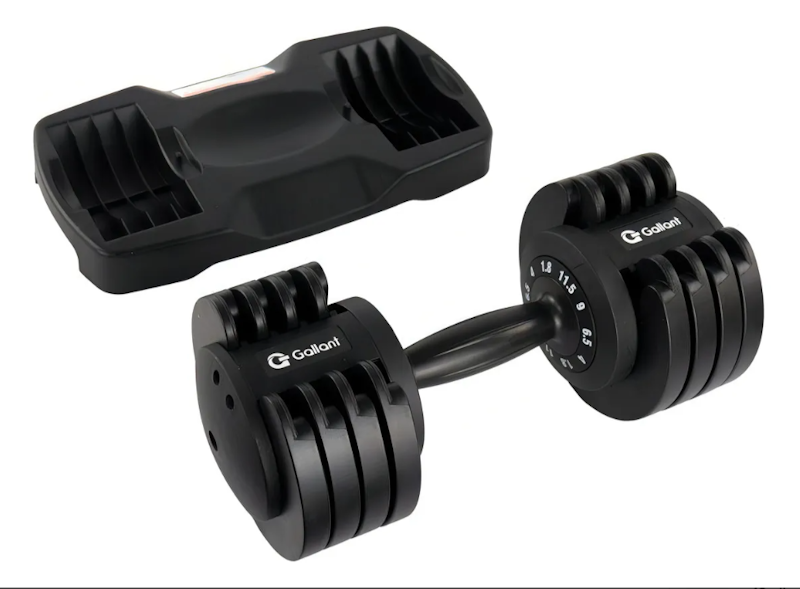 Dumbbell Halter Regulável Anilhas 11,5 kg com Base Elite Pro 4