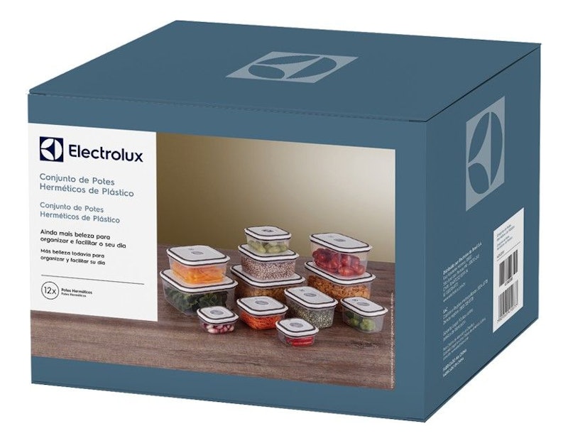 Potes Herméticos Electrolux de Plástico Retangular com 12 Unidades 5