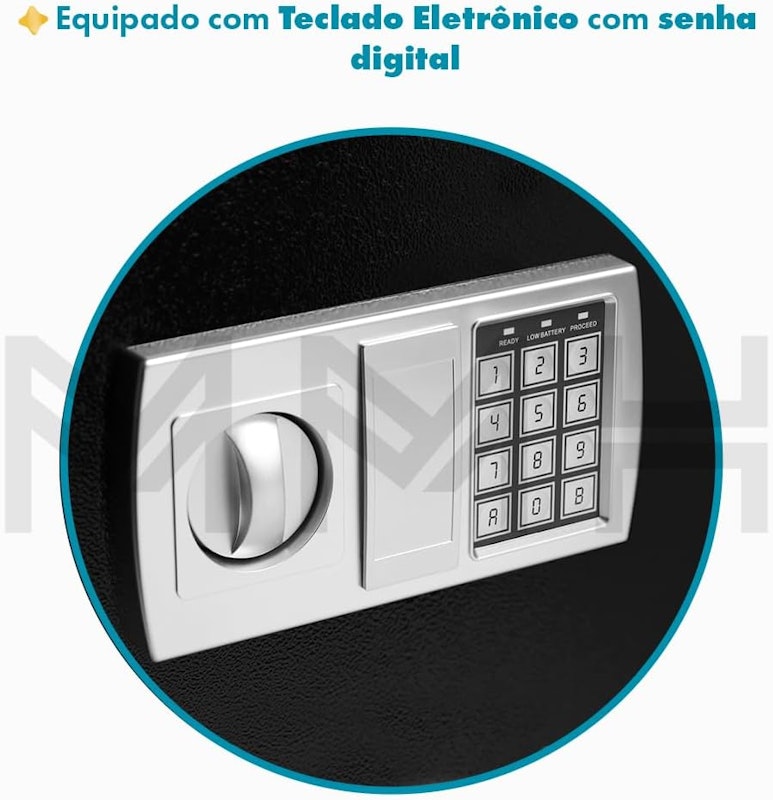 Cofre Digital Eletrônico 50 x 31 x 35 cm Forkis 5