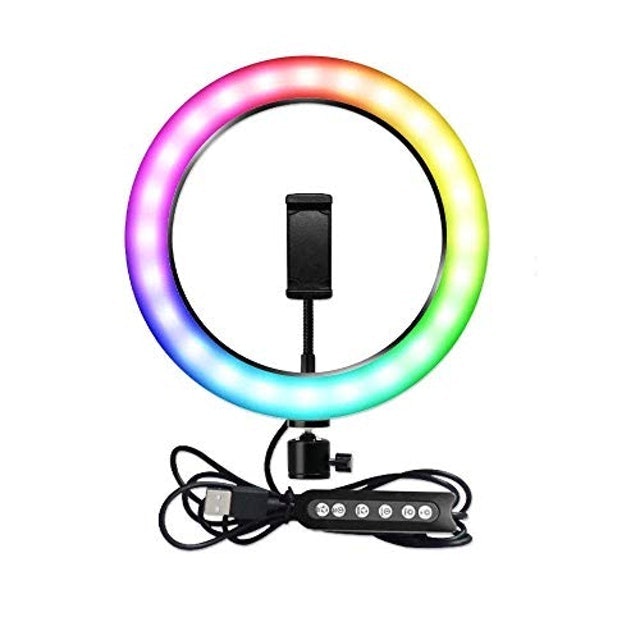 Kit Iluminador Ring Light LED RGB Colorido  Foto 1