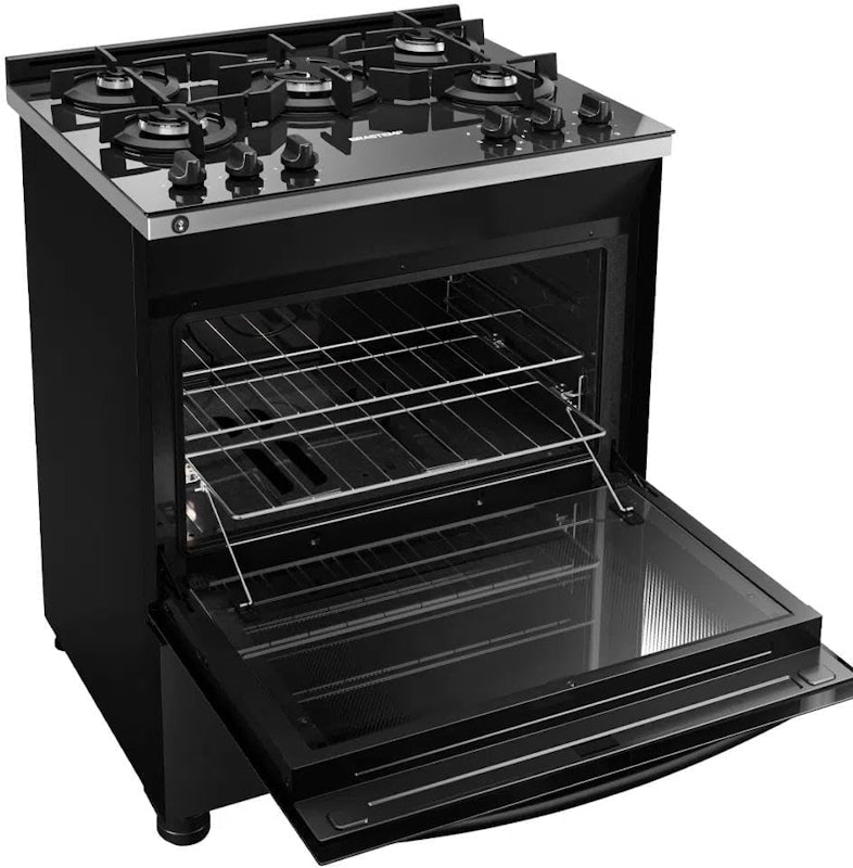 Fogão Brastemp 5 Bocas Preto com Mesa de Vidro 3