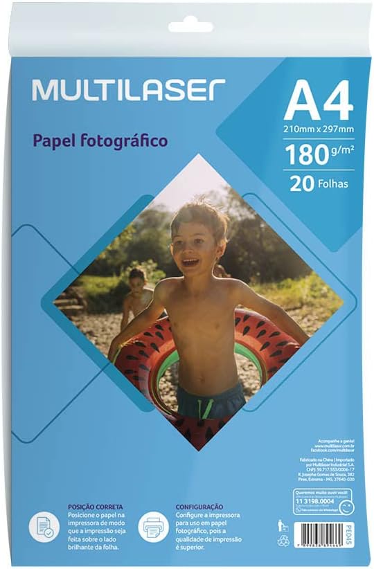 Papel Fotográfico Matte A4 180g 20 Folhas 1