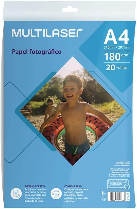 Papel Fotográfico Matte A4 180g 20 Folhas 1