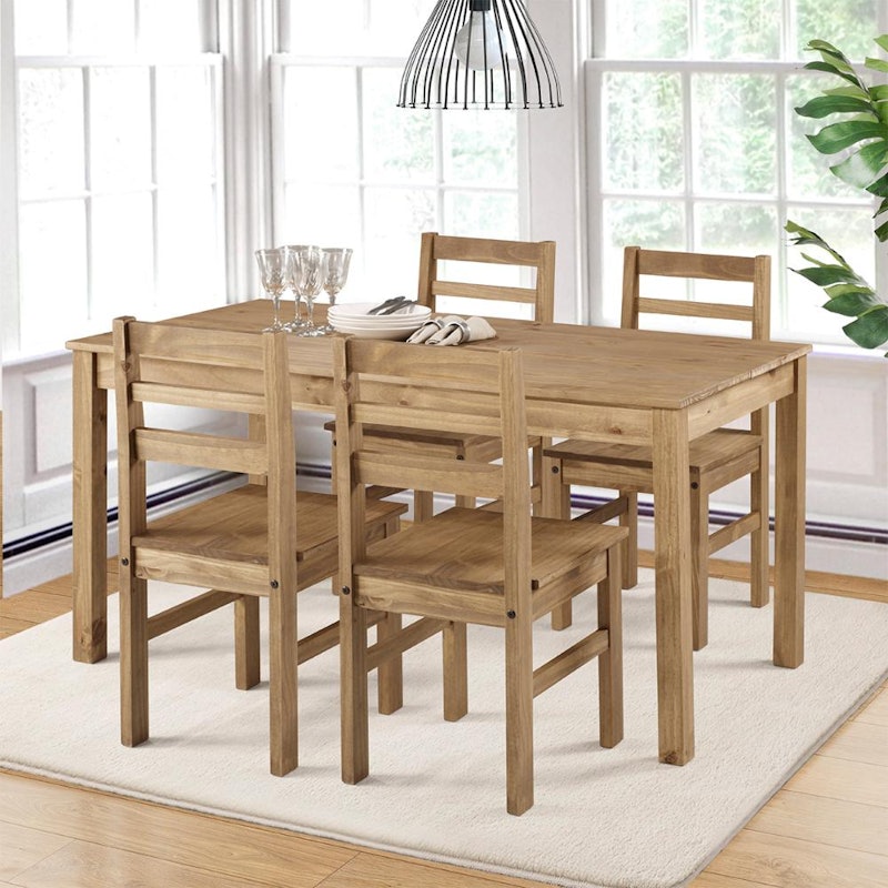 Mesa de Jantar de Madeira Marrom Antique 4