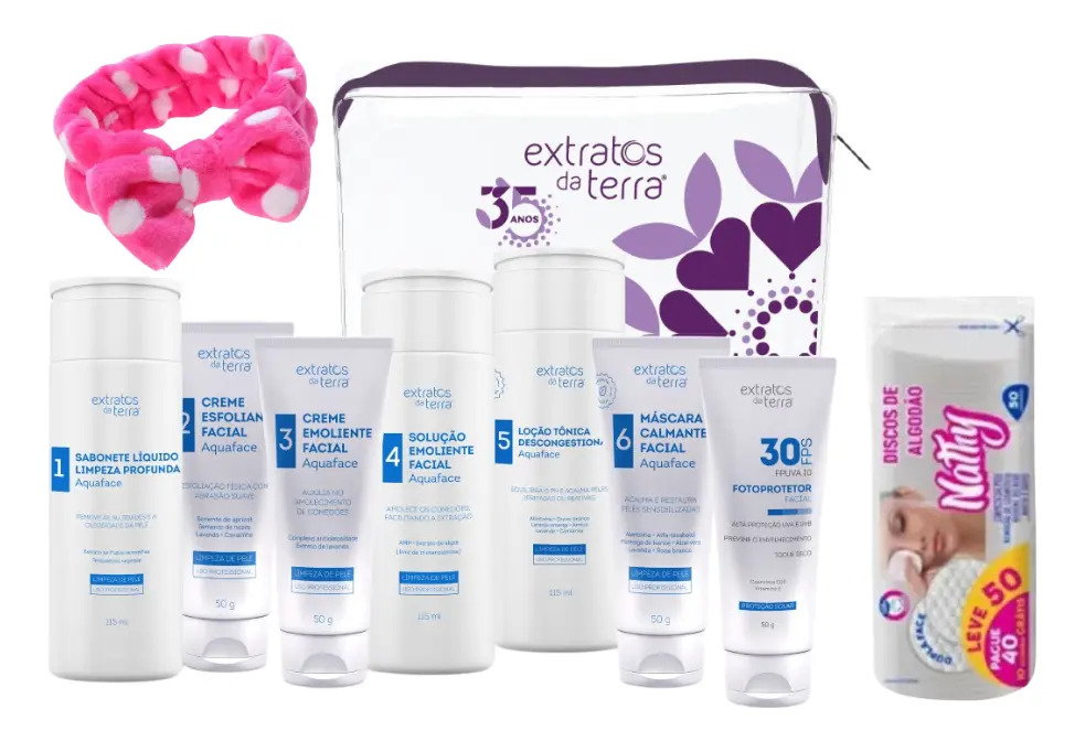 Kit Limpeza de Pele Compacto Extratos da Terra 1