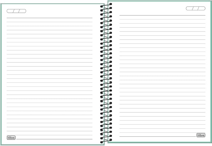 Caderno Espiral Capa Plástica Universitário 1 Matéria Neon Turquesa 2