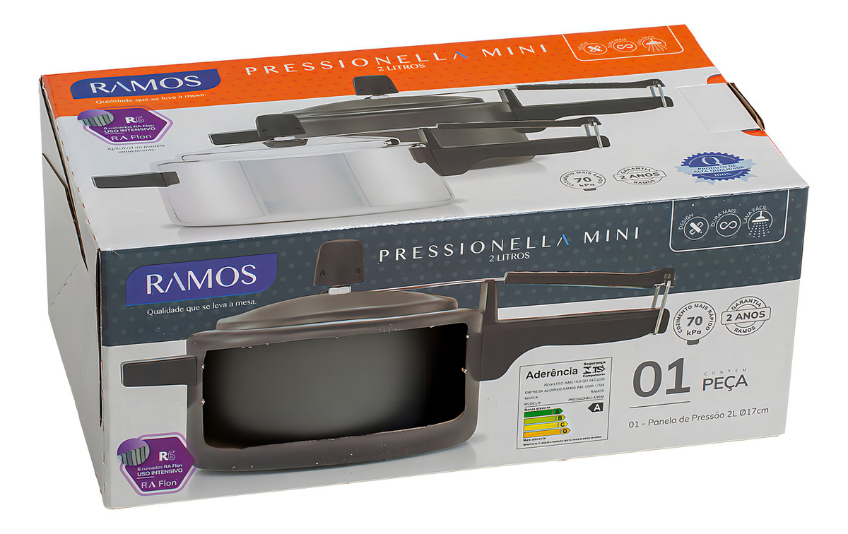 Panela de Pressão Antiaderente 2 L Pressionella Ramos 3