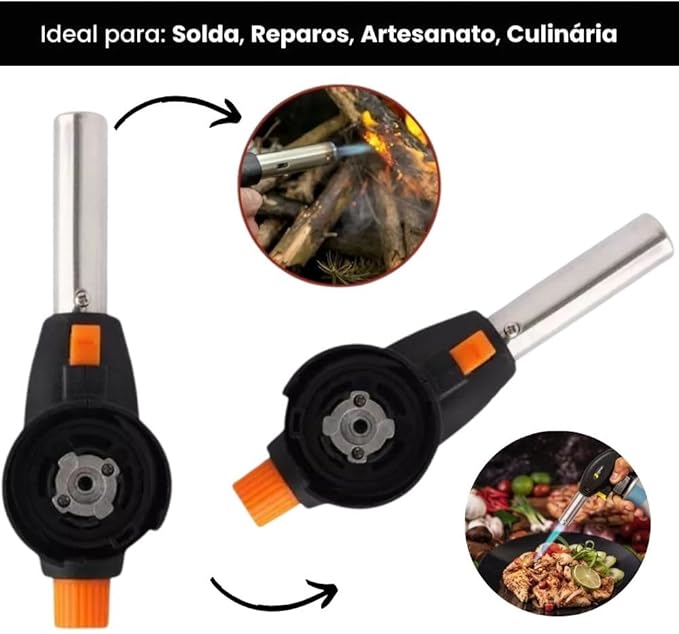 Maçarico Gourmet Culinário Portátil Multiuso 4