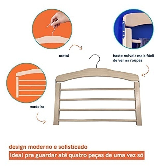 Cabide para Calça de Madeira 4