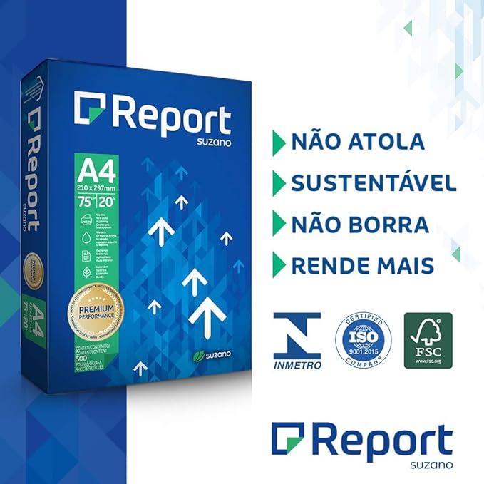 Papel Sulfite Report Premium A4 75 g 500 Folhas 2