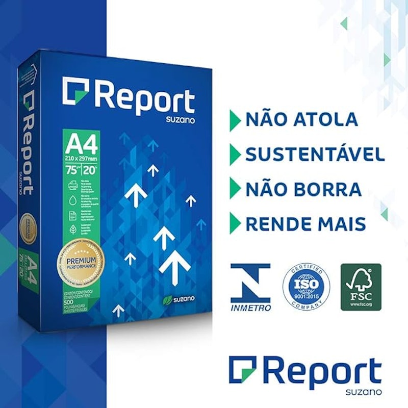 Papel Sulfite Report Premium A4 75 g 500 Folhas 2