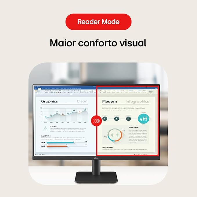 Monitor LG 24” IPS Full HD 100 Hz HDMI Ajuste de Inclinação 4