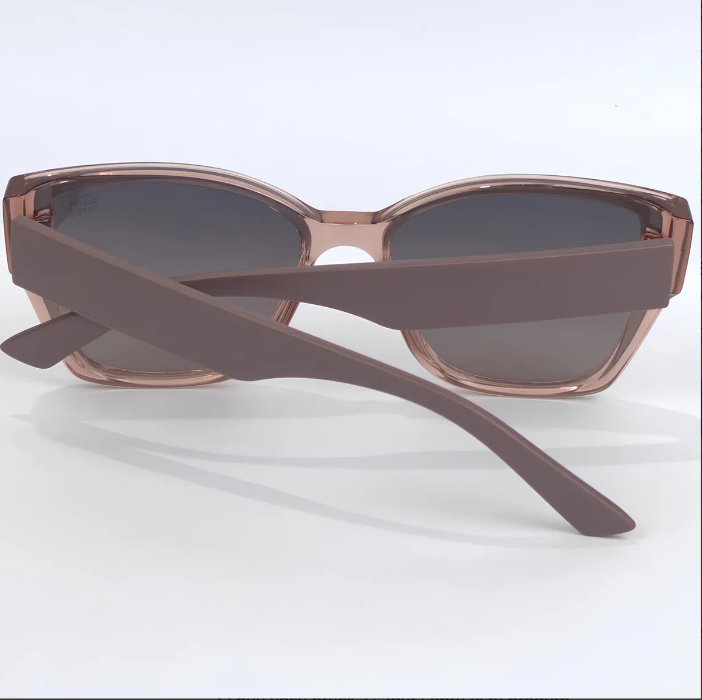 Óculos de Sol Feminino Grande Quadrado Degradê Marrom 3