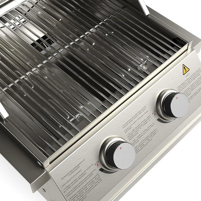 Churrasqueira a Gás Inox de Embutir 2 Queimadores 3