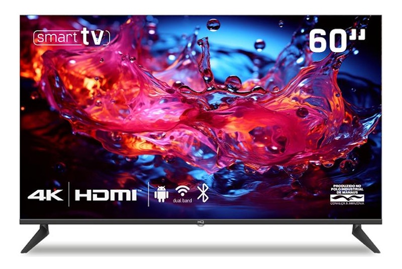 Smart TV HQ 60" 4K Tela Sem Bordas Design Slim 1