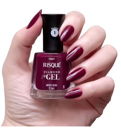 Esmalte Diamond Gel Amora Negra  4