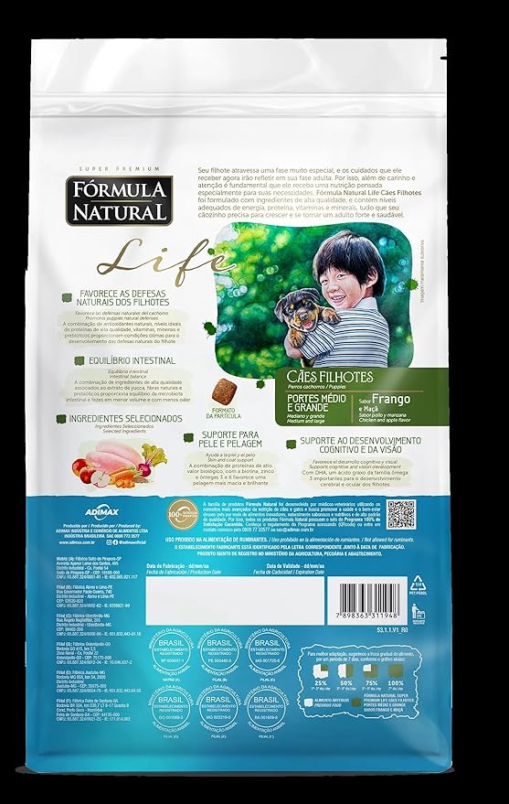 Ração Super Premium Life Cães Filhotes Portes Médio e Grande 4